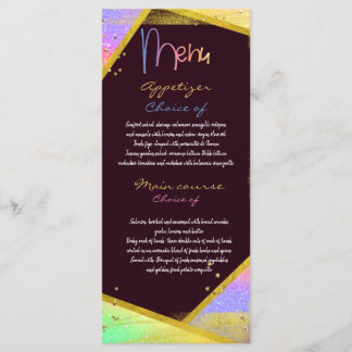 Modern Colourful Menu Card