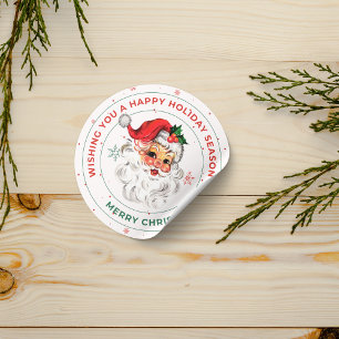 Modern Colourful Merry Christmas Classic Round Sticker