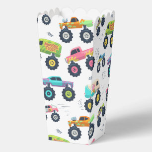 Modern Colourful Monster Truck Kids Party Favour Box