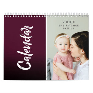 Modern Colourful multi photo Family & Friends gift Calendar