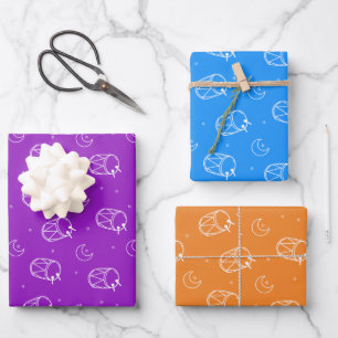 Modern Colourful Muslim Eid Party Wrapping Paper Sheet
