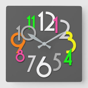 Modern Colourful Neon Wall Clock