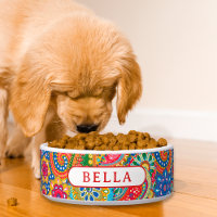 Modern Colourful Paisley Floral Personalised Name