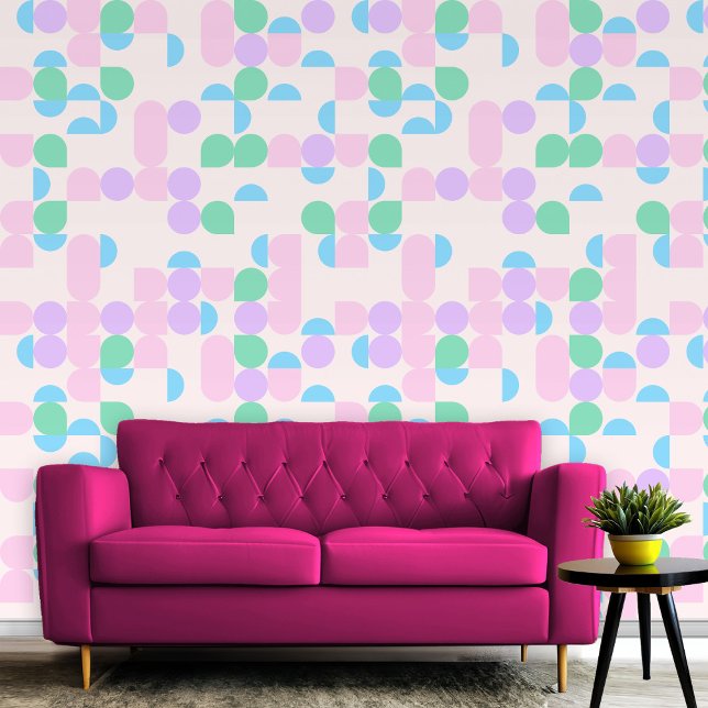 Modern Colourful Pastel Shape & Pattern for Room Wallpaper (Modern Colorful Pastel Shape & Pattern for Room Wallpaper)