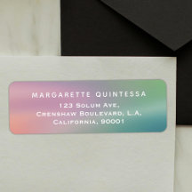 Modern Colourful Pastel White Unique Return Addres