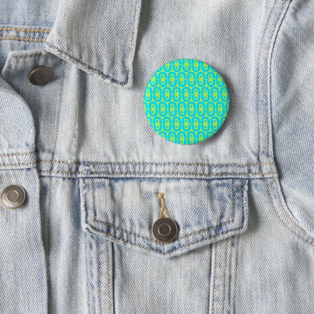 modern colourful pattern 6 cm round badge (In Situ)