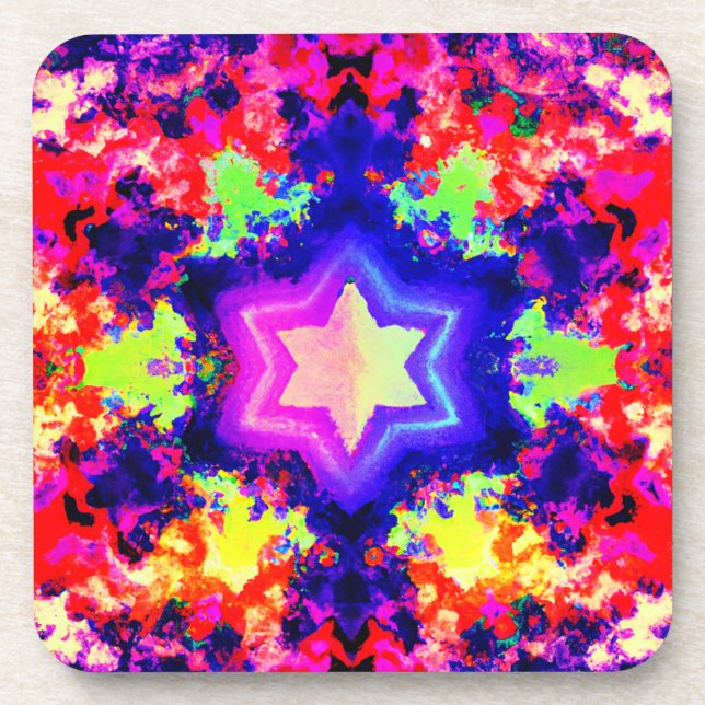 Modern Colourful Pattern Design Coaster (Front)