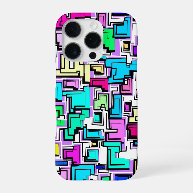 Modern Colourful Pattern Design iPhone Case (Back)