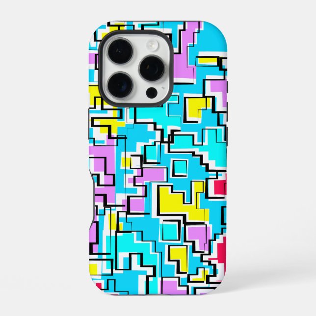 Modern Colourful Pattern Design iPhone Case (Back)
