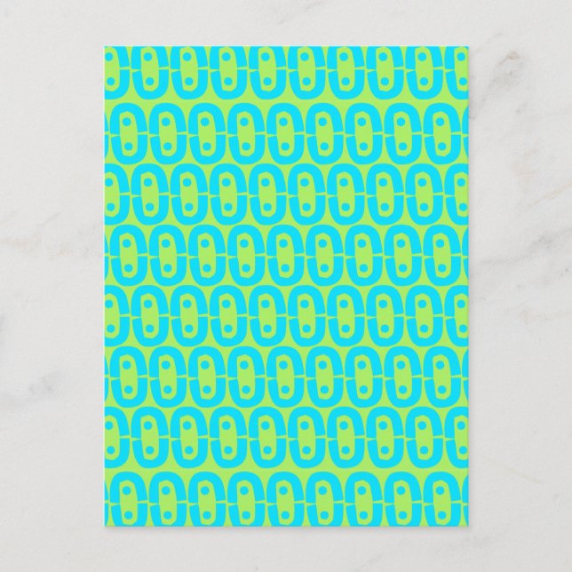 modern colourful pattern holiday postcard (Front)