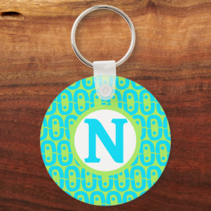 modern colourful pattern key ring