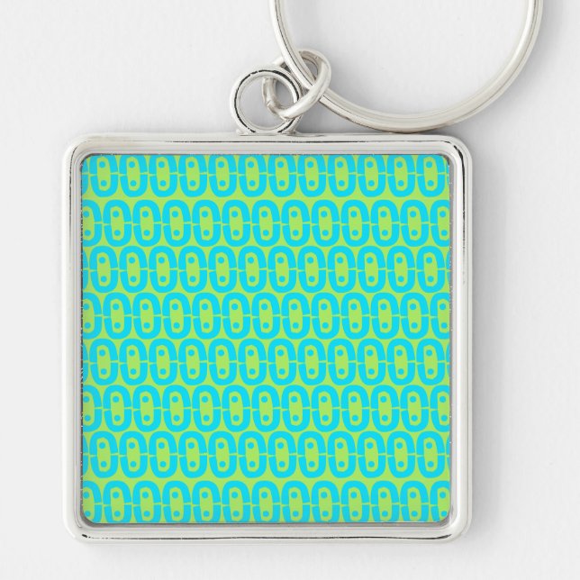 modern colourful pattern key ring (Front)