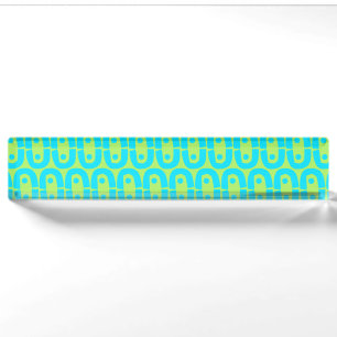 modern colourful pattern nameplate