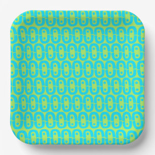 modern colourful pattern paper plate