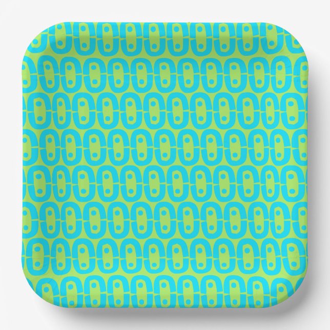 modern colourful pattern paper plate (Front)