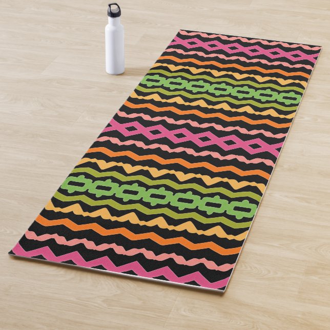 Modern Colourful Pattern Yoga Mat (In Situ)