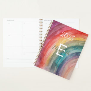 Modern Colourful Personalised Rainbow  Planner