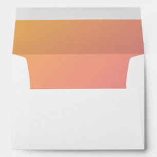 Modern Colourful Pink Yellow Ombré Gradient Envelope