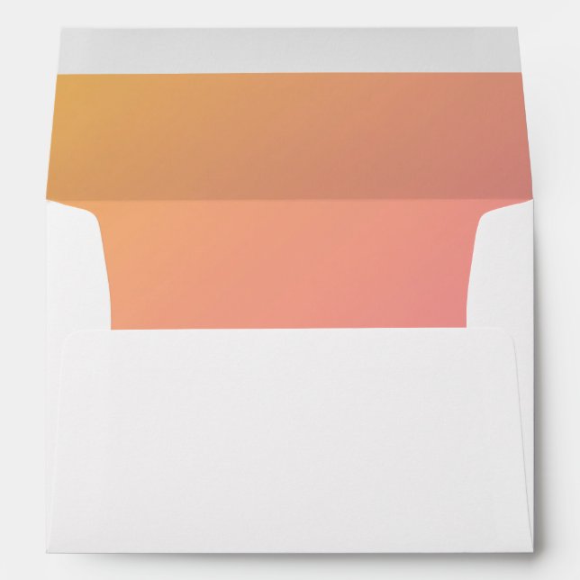 Modern Colourful Pink Yellow Ombré Gradient  Envelope (Back (Bottom))