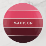 Modern Colourful Pinks Colorblock Personalised Nam Trinket Trays<br><div class="desc">This colourful and modern design features a colorblock pattern in pink and plum with your personalised name #homeaccents #homedecor #personalizedgifts</div>