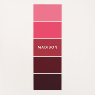 Modern Colourful Pinks Colorblock Personalised Nam Yoga Mat