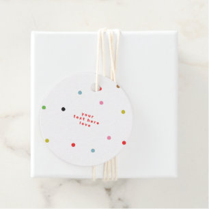 Modern colourful polka confetti christmas holiday  favour tags