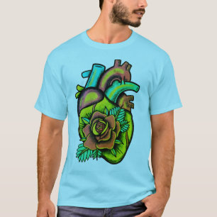 Modern colourful psychedelic rose T-Shirt