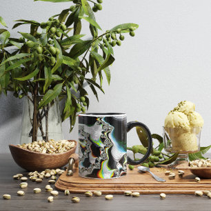 Modern Colourful Psychedelic Spiral Fractal Mug