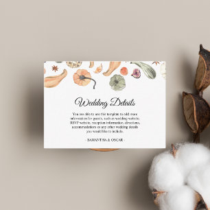 Modern Colourful Pumpkin Autumn Enclosure Card