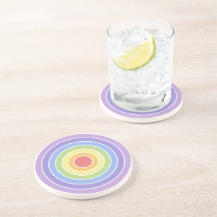 Modern Colourful Rainbow Colours Pattern Coaster