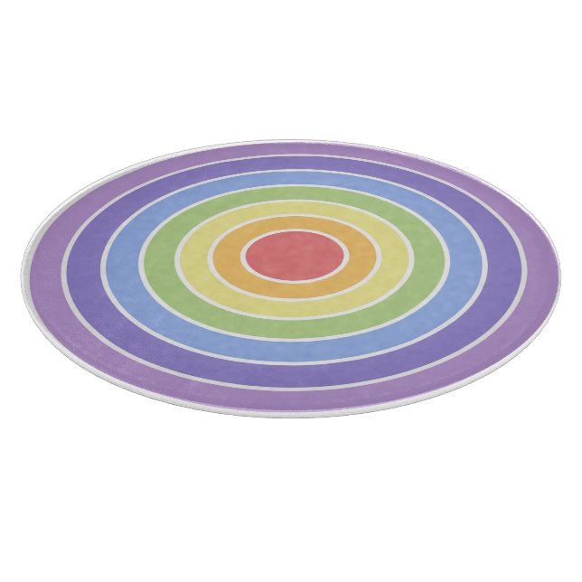 Modern Colourful Rainbow Colours Pattern Cutting Board (Corner)