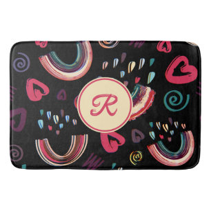 Modern Colourful Rainbow Custom Photo Bath Mat