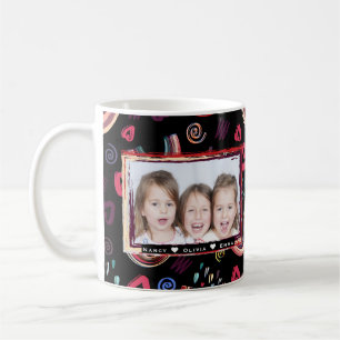 Modern Colourful Rainbow Custom Photo Coffee Mug