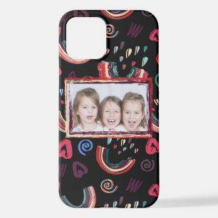 Modern Colourful Rainbow Custom Photo iPhone 12 Case