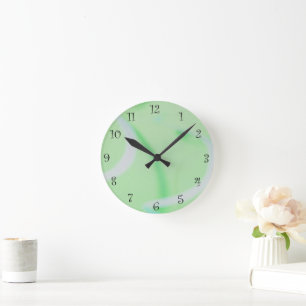 Modern Colourful rainbow Gradient galaxy Ocean gir Round Clock