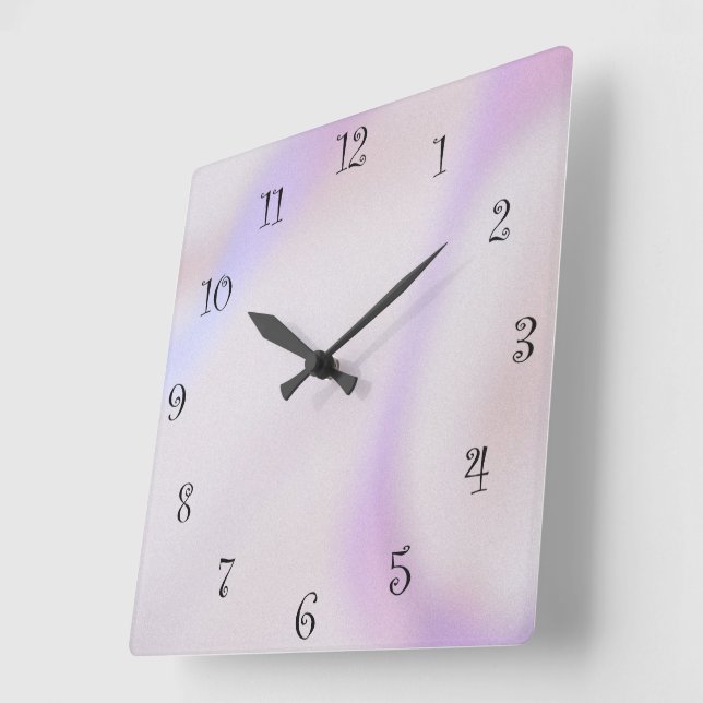 Modern Colourful rainbow Gradient galaxy Ocean gir Square Wall Clock (Angle)