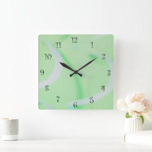 Modern Colourful rainbow Gradient galaxy Ocean gir Square Wall Clock