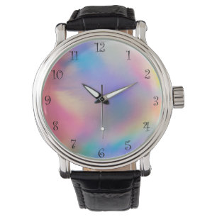 Modern Colourful rainbow Gradient galaxy Ocean gir Watch