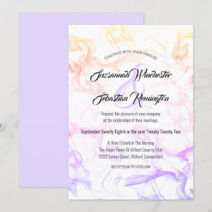Modern Colourful Rainbow Mist Wedding Template