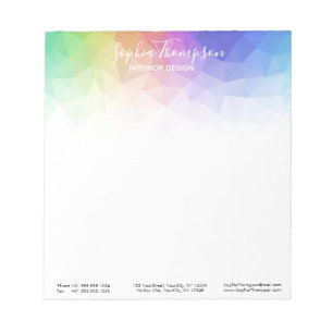 Modern Colourful Rainbow Polygonal - Notepad
