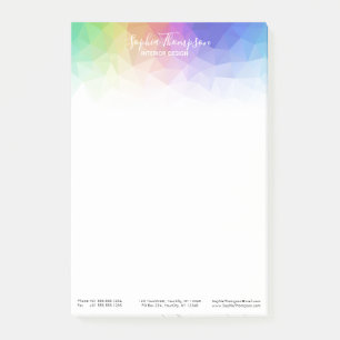 Modern Colourful Rainbow Polygonal - Post-it® Post-it Notes