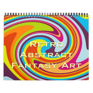 Modern Colourful Retro Abstract Fantasy Art 2027 Calendar