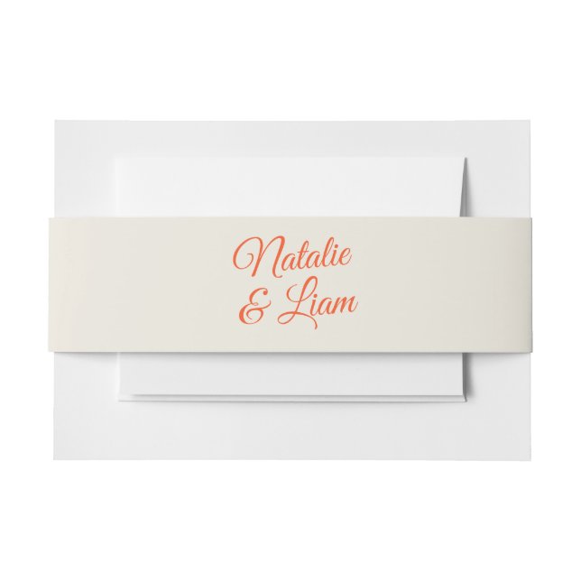 Modern Colourful Retro Whimsical Funky Wedding  Invitation Belly Band (Front Example)