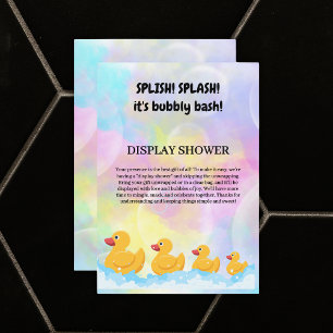 Modern Colourful Rubber Duckies Baby Shower Enclosure Card
