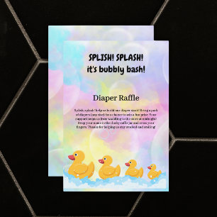 Modern Colourful Rubber Duckies Baby Shower Enclosure Card
