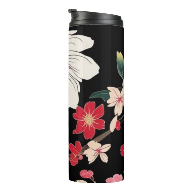 Modern Colourful Sakura Flower Japan Birthday part Thermal Tumbler (Rotated Right)