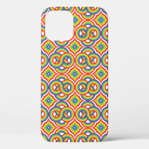 Modern Colourful Simple Batik Motifs iPhone 12 Case