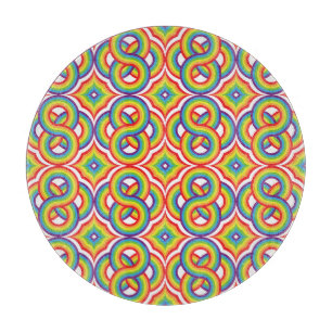 Modern Colourful Simple Batik Motifs Cutting Board