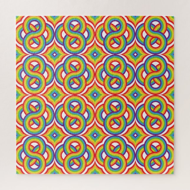 Modern Colourful Simple Batik Motifs Jigsaw Puzzle (Vertical)