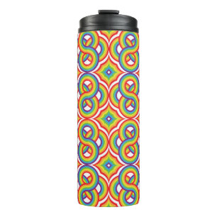 Modern Colourful Simple Batik Motifs Thermal Tumbler
